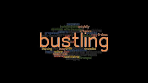 bustling synonym|Synonyms for bustling in English